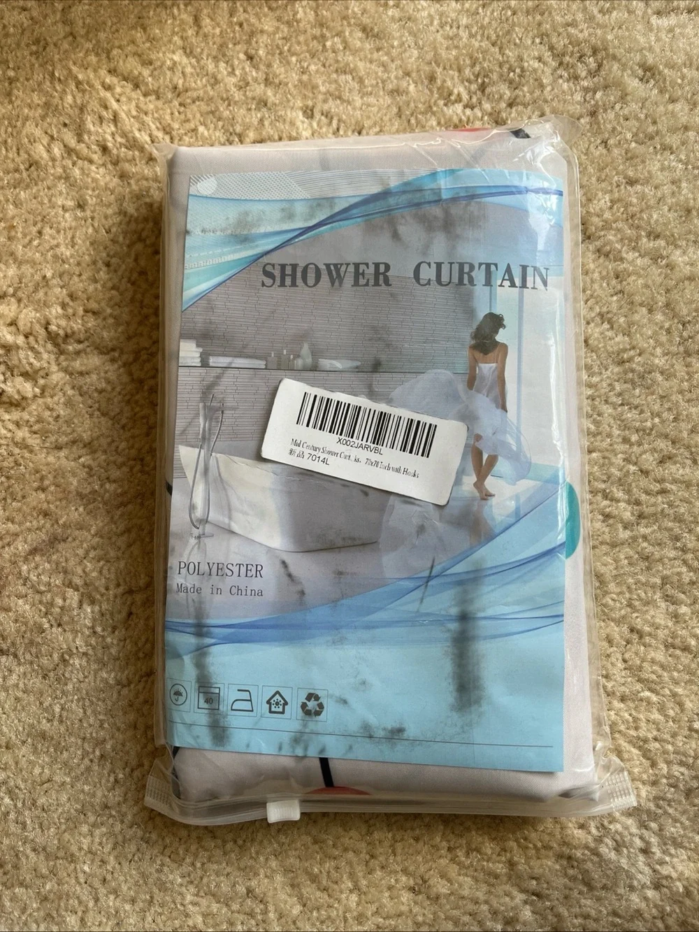 NEW Mid Century Modern Geometric Abstract Shower Curtain - 70”x70” - Polyester